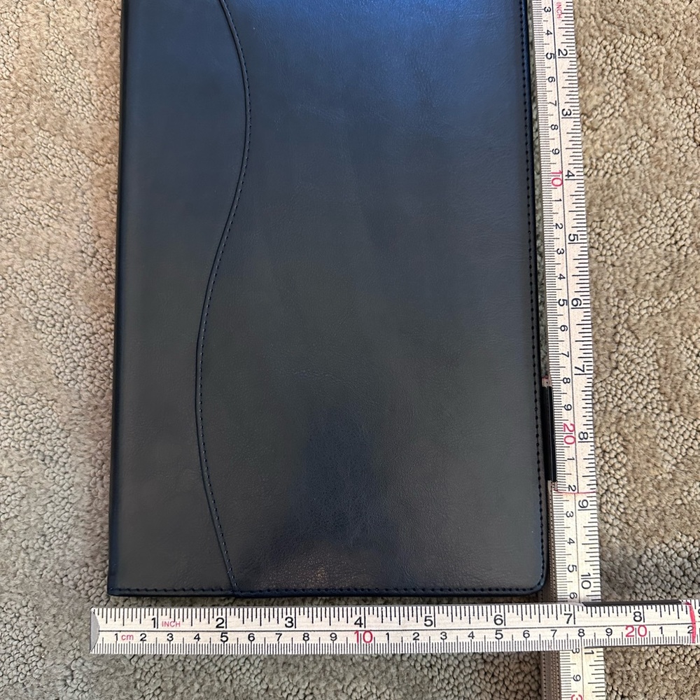 Sleek Black Tablet Cover with Leather-like Finish
